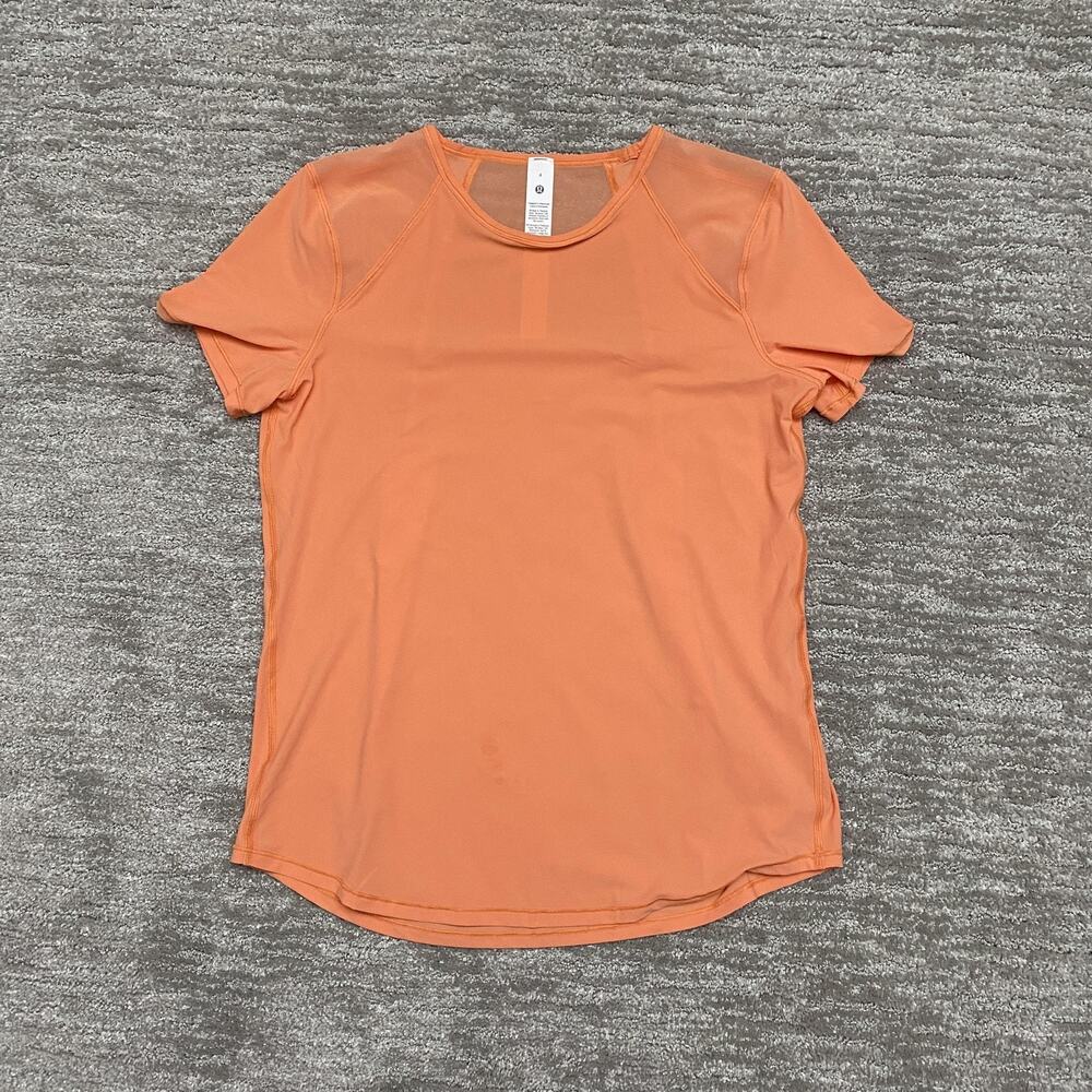 lululemon athletica Orange Short Sleeve Tee